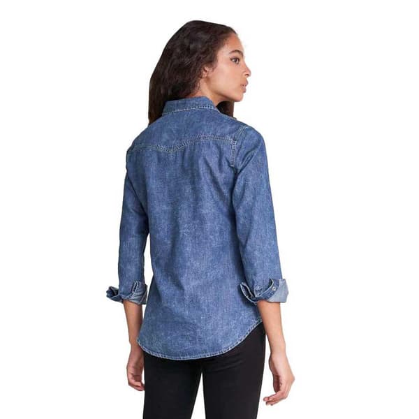 Salsa Jeans Fit Bomull Långärmad Skjorta Slim Blå XS Kvinna