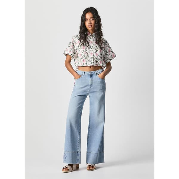 Pepe Jeans Skjorta Lavinia Orange L Kvinna