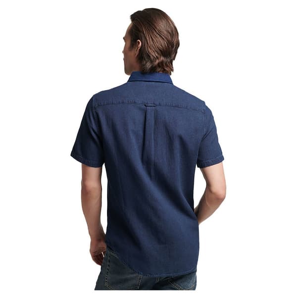Superdry Lyhythihainen Paita Vintage Loom Sininen S Mies