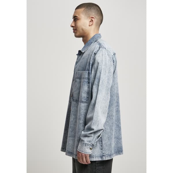 Urban Classics Skjorta Oversized Denim (big ) Blå 3XL Man