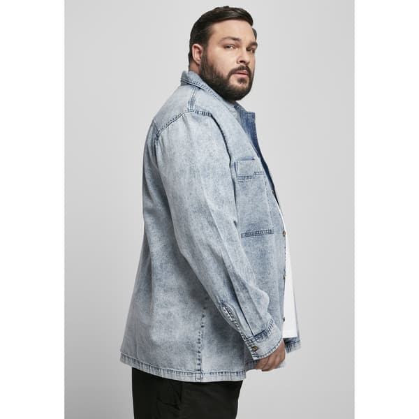 Urban Classics Skjorta Oversized Denim (big ) Blå 3XL Man