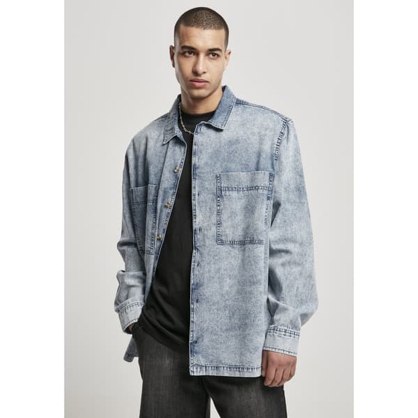 Urban Classics Skjorta Oversized Denim (big ) Blå 3XL Man