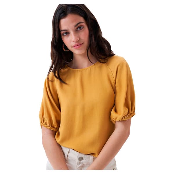 Salsa Jeans Kortärmad Blus Túnica Lyocell With Dye Orange S Kvinna
