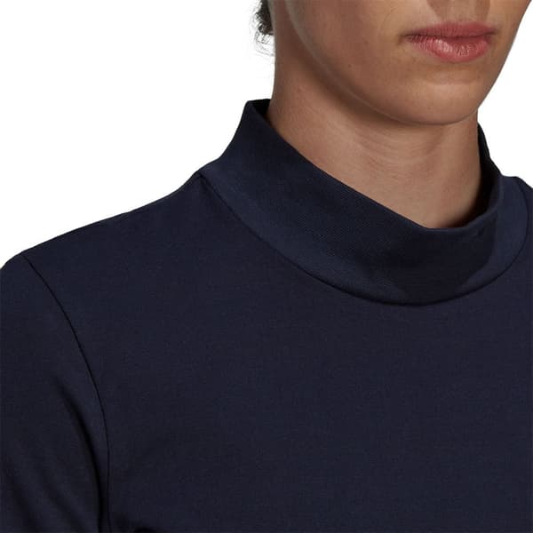 Adidas Långärmad T-shirt Hol Mock Svart M Kvinna