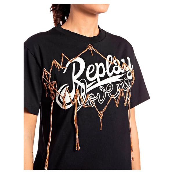 Replay Kortärmad T-shirt W3591c.000.23188p Svart M Kvinna