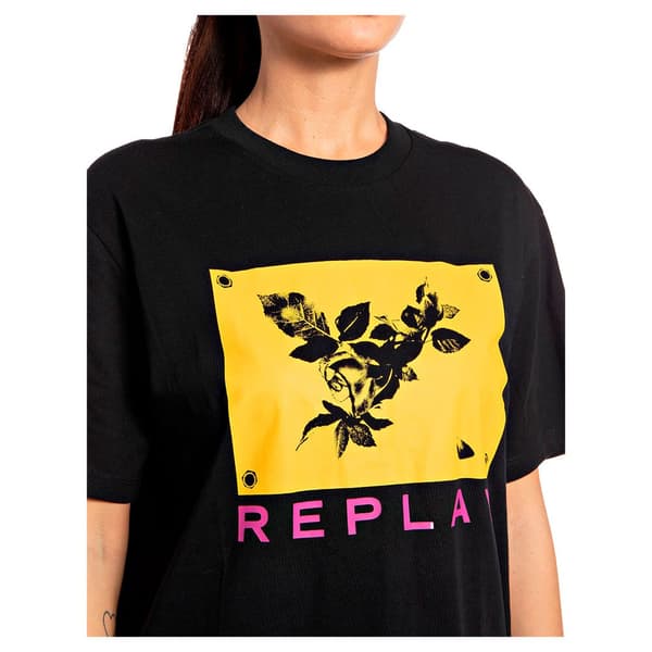 Replay Lyhythihainen T-paita W3623d.000.20994 Musta XS Nainen