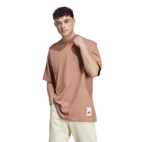 Adidas Kortärmad T-shirt Caps Beige 2XL / Regular Man