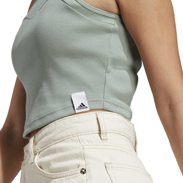 Adidas Ærmeløs T-shirt Lng Rib Grøn XS Kvinde