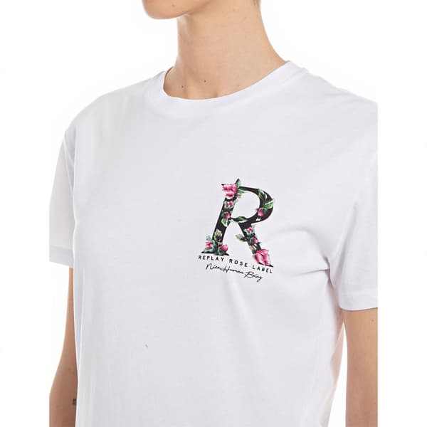 Replay Kortärmad T-shirt W3572e.000.22536p Vit XS Kvinna