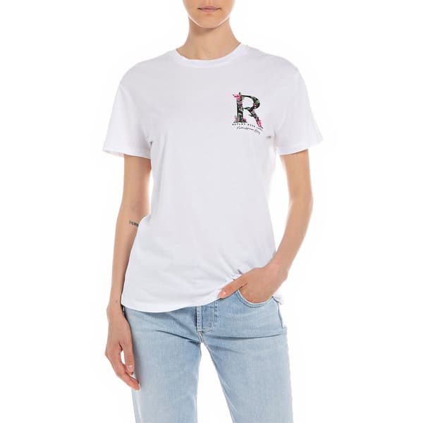 Replay Kortärmad T-shirt W3572e.000.22536p Vit XS Kvinna