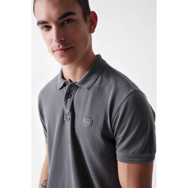 Salsa Jeans Kortærmet Polo Premium Washed Grå S Mand