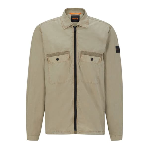 Boss Lang ærmet Skjorte Lebold 10240009 Beige 46 Mand