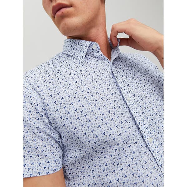 Jack & Jones Kortærmet Skjorte Blasummer Blå S Mand