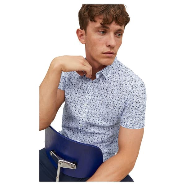 Jack & Jones Kortærmet Skjorte Blasummer Blå S Mand
