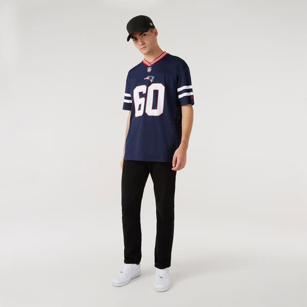 New Era Kortärmad T-shirt Nfl Mesh New England Patriots Blå XL Man
