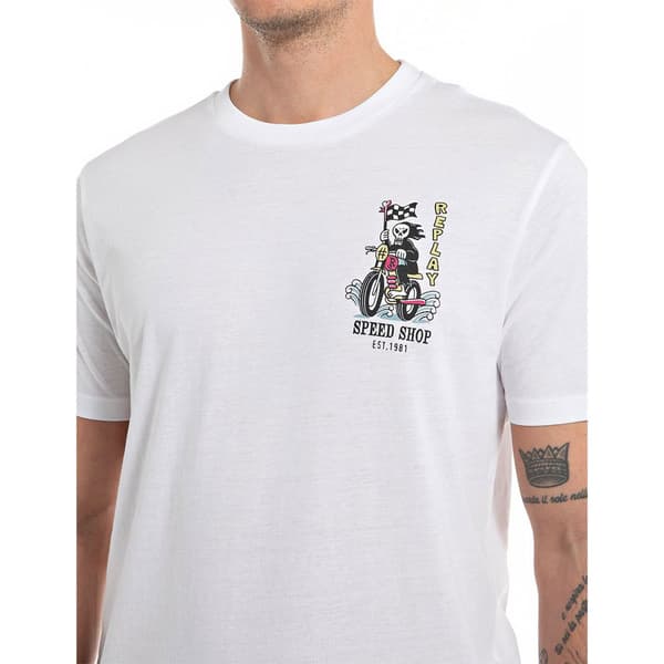 Replay Kortärmad T-shirt M6676 .000.2660 Vit 2XL Man