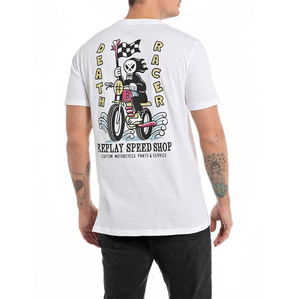 Replay Kortärmad T-shirt M6676 .000.2660 Vit 2XL Man