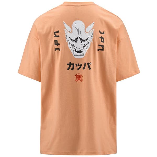 Kappa Kortärmad T-shirt Authentic Jpn Glesh Orange M Man