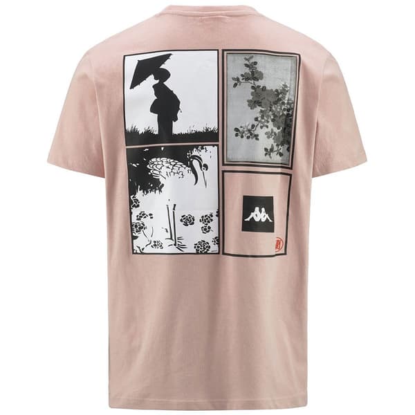 Kappa Kortärmad T-shirt Authentic Jpn Glifer Rosa M Man