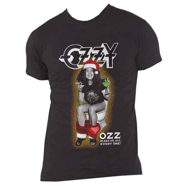 Ozzy Osbourne Ozz Bless Us All Christmas T Shirt