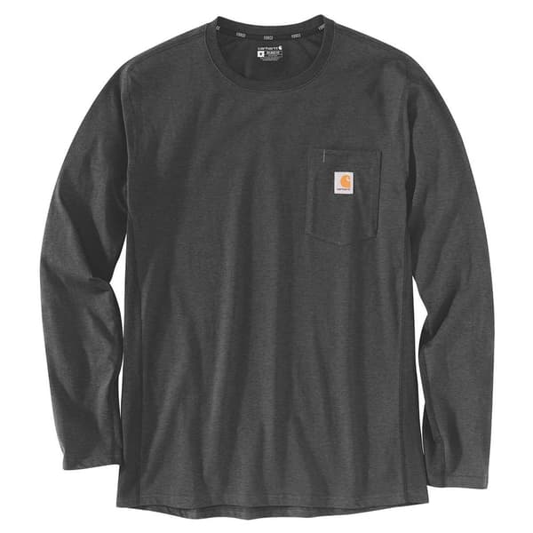 Carhartt Langærmet T-shirt Med Afslappet Pasform Force Flex Pocket Grå S