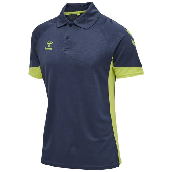 Hummel Kortärmad Pikétröja Lead Functional Blå 2XL Man