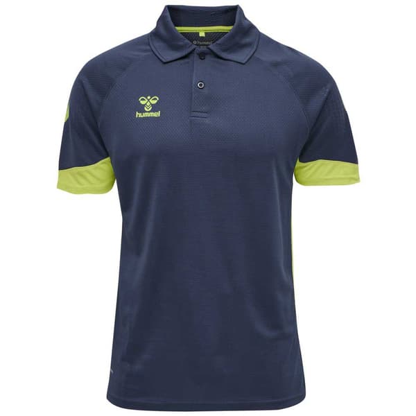 Hummel Kortärmad Pikétröja Lead Functional Blå 2XL Man