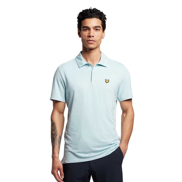 Lyle & Scott Kortærmet Polo Concealed Button Blå XL
