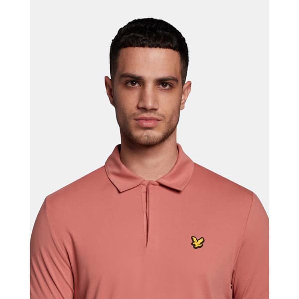 Lyle & Scott Kortärmad Piké Concealed Button Rosa S