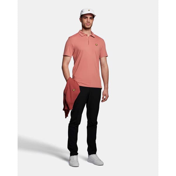 Lyle & Scott Kortärmad Piké Concealed Button Rosa S