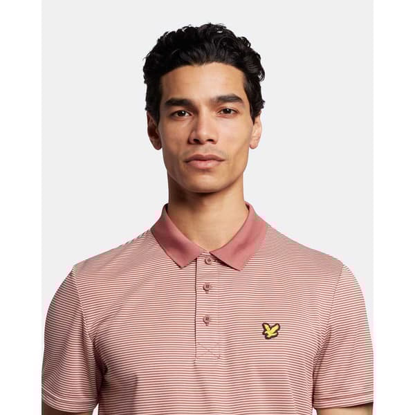 Lyle & Scott Kortärmad Piké Microstripe Rosa S