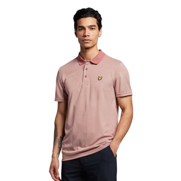 Lyle & Scott Kortärmad Piké Microstripe Rosa S