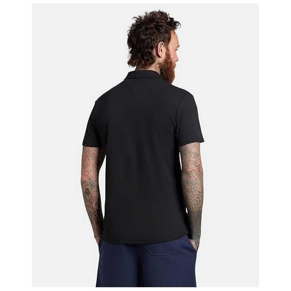 Lyle & Scott Kortärmad Piké Contour Placket Svart 2XL