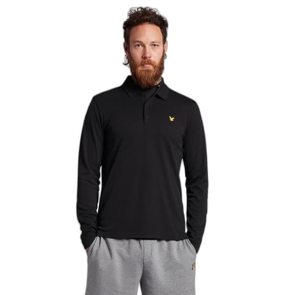 Lyle & Scott Långärmad Piké Tech Svart S