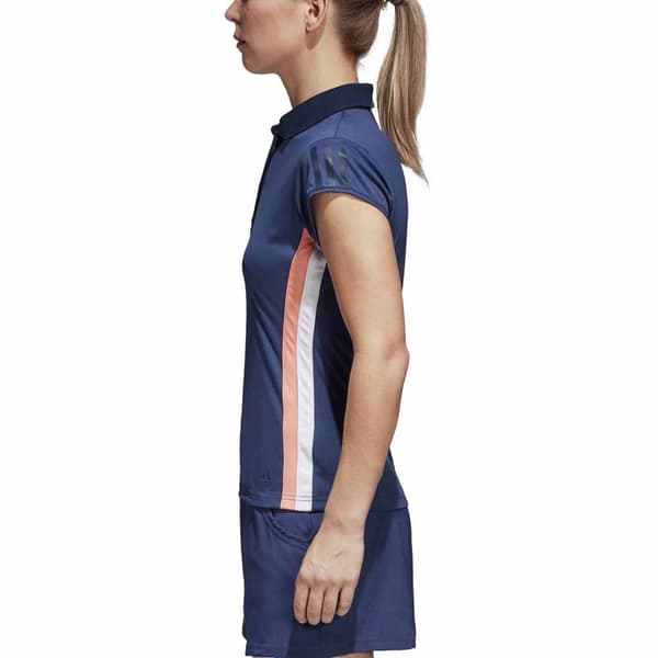 Adidas Kortærmet Poloshirt Club 3 Stripes Blå M Kvinde