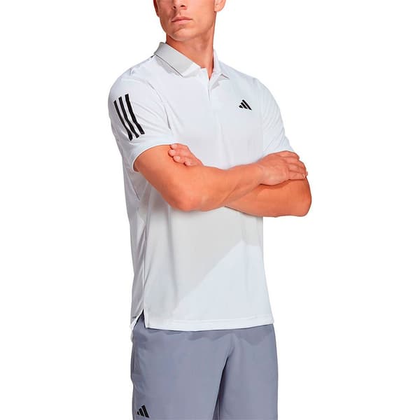 Adidas Kortærmet Polo Club 3 Stripes Hvid XL Mand