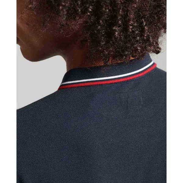 Superdry Langærmet Polo Vintage Tipped Blå XL Mand