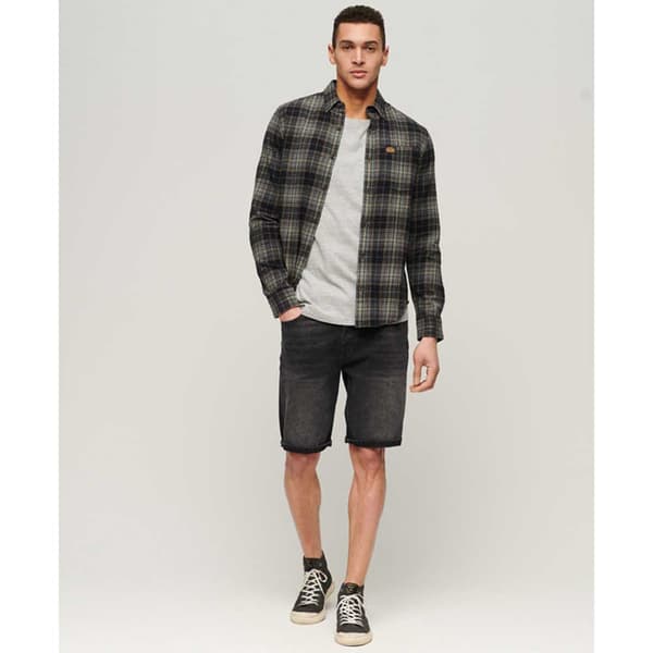 Superdry Lang ærmet Skjorte Cotton Lumberjack Grøn L Mand