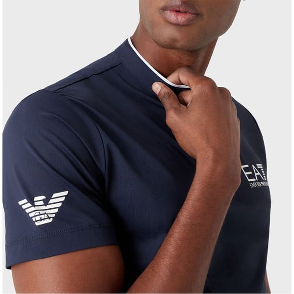 Ea7 Emporio Armani Kortærmet Polo 8npt21 Blå M Mand