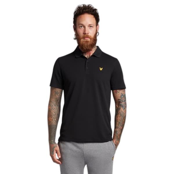 Lyle & Scott Kortærmet Polo Tech Sort 2XL