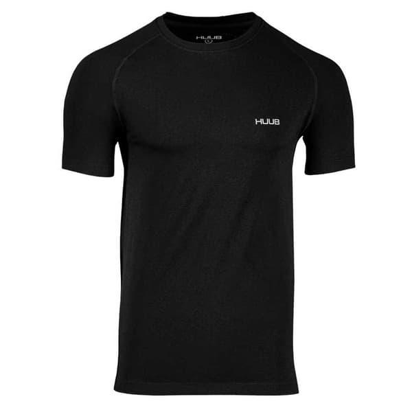 Huub Sømfri Kortærmet T-shirt Sort M Mand