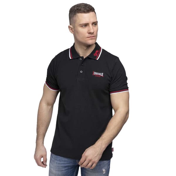 Lonsdale Kortärmad Piké Lion Svart M Man