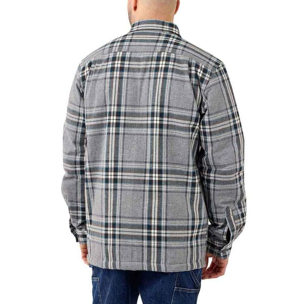 Carhartt Flanell Långärmad Skjorta Med Avslappnad Passform Sherpa Grå XL