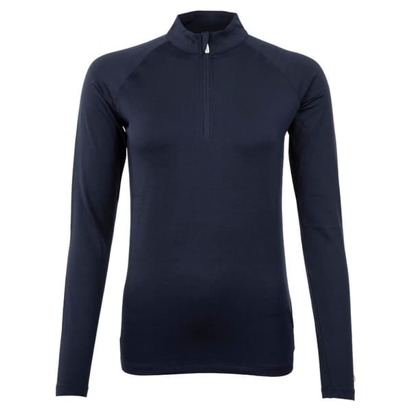 Br Zip-up Långärmad T-shirt Med Hög Hals Event Blå M