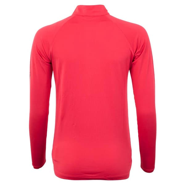 Br Langærmet T-shirt Med Høj Hals Med Lynlås Event Rød M
