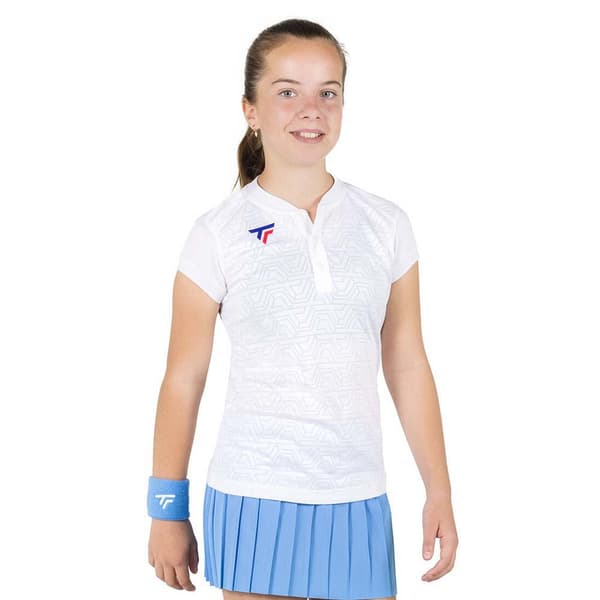 Tecnifibre Kortærmet Polo Team Mesh Hvid 10-12 Years