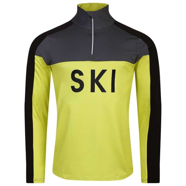 Dare2b Langærmet T-shirt Med Halv Lynlås Ski Core Gul L Mand