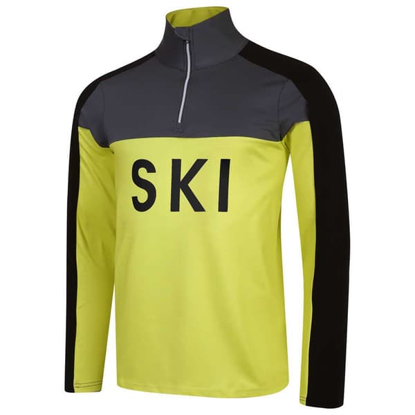 Dare2b Langærmet T-shirt Med Halv Lynlås Ski Core Gul L Mand