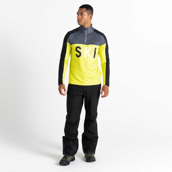 Dare2b Langærmet T-shirt Med Halv Lynlås Ski Core Gul L Mand