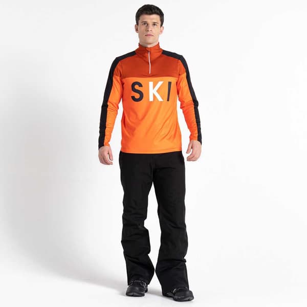 Dare2b Langærmet T-shirt Med Halv Lynlås Ski Core Orange L Mand